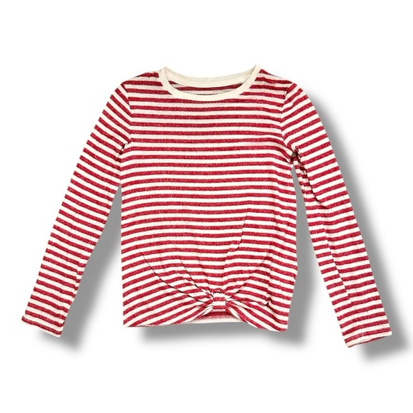Cat & Jack | Striped Front-Twist Tee (M) ♥️ - Picture 1 of 3